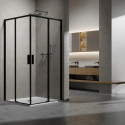 Душевой уголок Vincea Slim VSS-6SL9010CLB 100x90 см, профиль черный матовый, стекло прозрачное