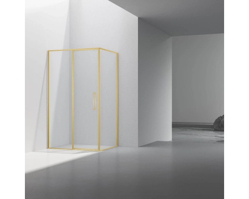 Душевой уголок Vincea Slim VSR-4SLP9012CLG 120x90 см, профиль золотой матовый, стекло прозрачное
