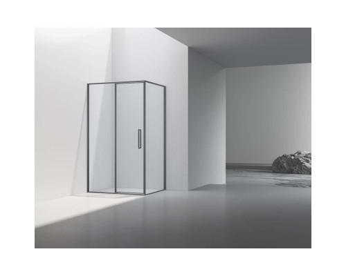 Душевой уголок Vincea Slim VSR-4SLP9012CLGM 120x90 см, профиль вороненая сталь, стекло прозрачное