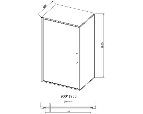Душевой уголок Vincea Slim VSR-4SLP9090CL 90x90 см, профиль хром, стекло прозрачное