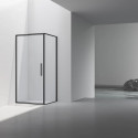 Душевой уголок Vincea Slim VSR-4SLP9090CLB 90x90 см, профиль черный матовый, стекло прозрачное