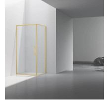 Душевой уголок Vincea Slim VSR-4SLP9090CLG 90x90 см, профиль золотой матовый, стекло прозрачное