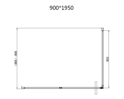 Душевой уголок Vincea Slim VSR-4SLP9010CL 100x90 см, профиль хром, стекло прозрачное