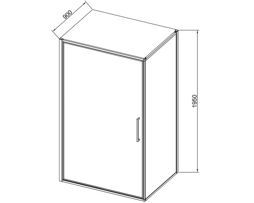 Душевой уголок Vincea Slim VSR-4SLP9010CL 100x90 см, профиль хром, стекло прозрачное