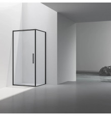 Душевой уголок Vincea Slim VSR-4SLP9010CLB 100x90 см, профиль черный матовый, стекло прозрачное