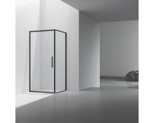 Душевой уголок Vincea Slim VSR-4SLP9010CLB 100x90 см, профиль черный матовый, стекло прозрачное