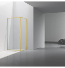 Душевой уголок Vincea Slim VSR-4SLP9010CLG 100x90 см, профиль золотой матовый, стекло прозрачное