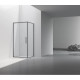 Душевой уголок Vincea Slim VSR-4SLP9010CLGM 100x90 см, профиль вороненая сталь, стекло прозрачное