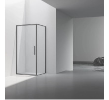 Душевой уголок Vincea Slim VSR-4SLP9010CLGM 100x90 см, профиль вороненая сталь, стекло прозрачное