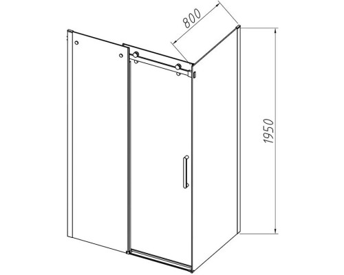 Душевой уголок Vincea Como-N VSR-4CN8012CL 120x80 см, профиль хром, стекло прозрачное