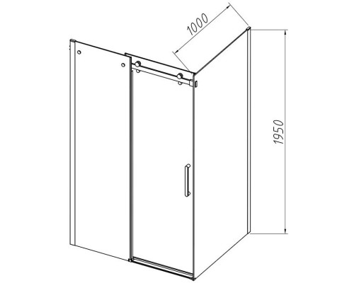Душевой уголок Vincea Como-N VSR-4CN1012CLB 120x100 см, профиль черный матовый, стекло прозрачное