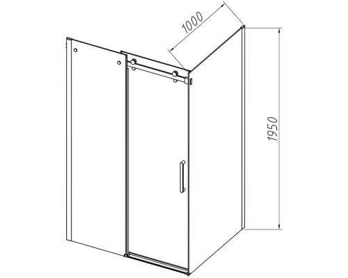 Душевой уголок Vincea Como-N VSR-4CN1016CLB 160x100 см, профиль черный матовый, стекло прозрачное