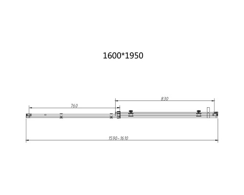 Душевой уголок Vincea Como-N VSR-4CN1016CLB 160x100 см, профиль черный матовый, стекло прозрачное