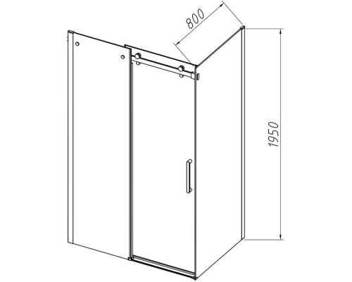 Душевой уголок Vincea Como-N VSR-4CN8014CL 140x80 см, профиль хром, стекло прозрачное