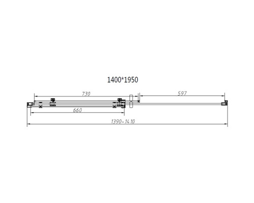 Душевой уголок Vincea Como-N VSR-4CN1014CL 140x100 см, профиль хром, стекло прозрачное