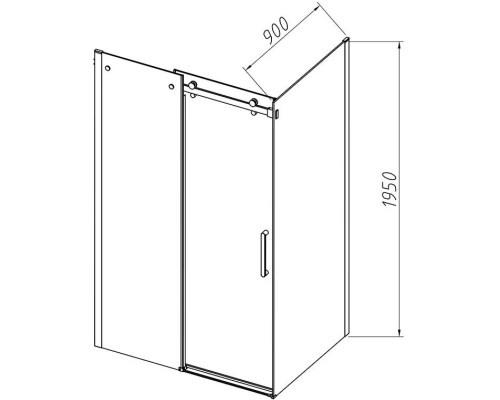 Душевой уголок Vincea Como-N VSR-4CN9014CGB 140x90 см, профиль черный матовый, стекло тонированное