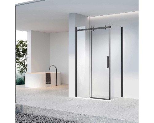 Душевой уголок Vincea Como-N VSR-4CN8014CLB 140x80 см, профиль черный матовый, стекло прозрачное