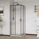 Душевой уголок Vincea City VSS-5CT900CLGM 90x90 см, профиль вороненая сталь, стекло прозрачное