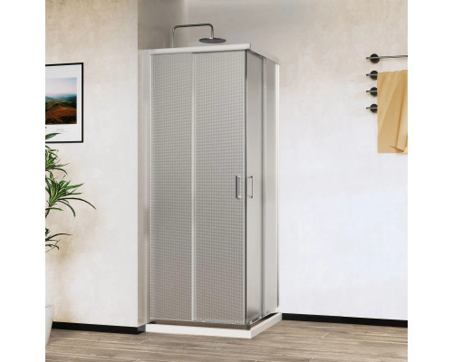 Душевой уголок Vincea City VSS-5CT9010MT 100x90 см, профиль хром, стекло текстурное