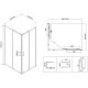 Душевой уголок Vincea City VSS-5CT8010CLGM 100x80 см, профиль вороненая сталь, стекло прозрачное