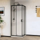 Душевой уголок Vincea City VSS-5CT9010CLB 100x90 см, профиль черный матовый, стекло прозрачное