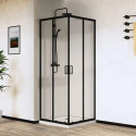 Душевой уголок Vincea City VSS-5CT9010CLB 100x90 см, профиль черный матовый, стекло прозрачное