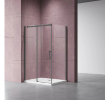 Душевой уголок Vincea Dice VSR-4D1012CLGM 120x100 см, профиль вороненая сталь, стекло прозрачное