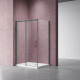 Душевой уголок Vincea Dice VSR-4D9013CLGM 130x90 см, профиль вороненая сталь, стекло прозрачное