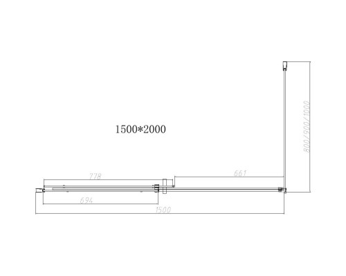 Душевой уголок Vincea Dice VSR-4D9015CLGM 150x90 см, профиль вороненая сталь, стекло прозрачное