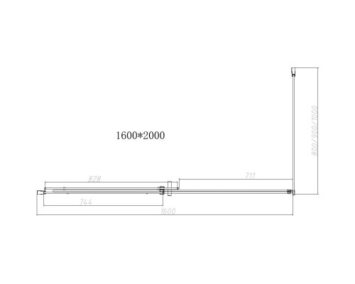Душевой уголок Vincea Dice VSR-4D1016CLGM 160x90 см, профиль вороненая сталь, стекло прозрачное