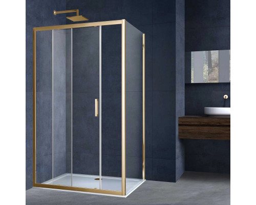 Душевой уголок Vincea Alpha VSR-3AL8012CLG 120x80 см, профиль золотой матовый, стекло прозрачное