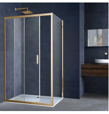 Душевой уголок Vincea Alpha VSR-3AL8013CLG 130x80 см, профиль золотой матовый, стекло прозрачное