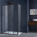 Душевой уголок Vincea Alpha VSR-3AL9011CLB 110x90 см, профиль черный матовый, стекло прозрачное