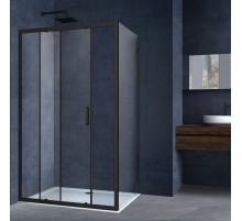 Душевой уголок Vincea Alpha VSR-3AL9011CLB 110x90 см, профиль черный матовый, стекло прозрачное