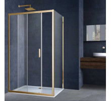 Душевой уголок Vincea Alpha VSR-3AL9013CLG 130x90 см, профиль золотой матовый, стекло прозрачное