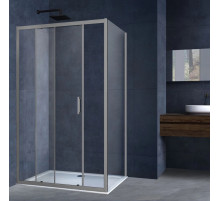 Душевой уголок Vincea Alpha VSR-3AL9014CLGM 140x90 см, профиль вороненая сталь, стекло прозрачное