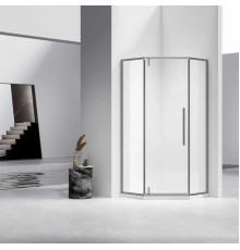 Душевой уголок Vincea Slim-N VSP-4SN900CLGM 89x89 см, профиль вороненая сталь, стекло прозрачное