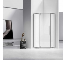 Душевой уголок Vincea Slim-N VSP-4SN100CLGM 99x99 см, профиль вороненая сталь, стекло прозрачное