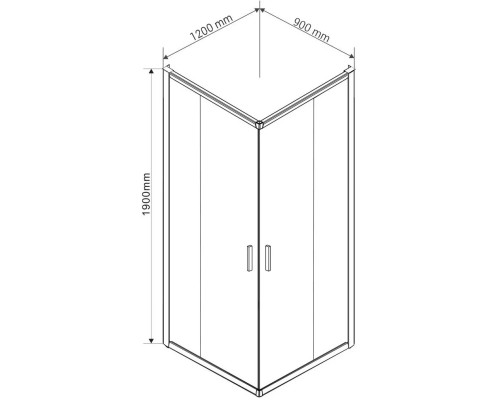 Душевой уголок Vincea Garda VSS-1G9012CLG 120x90 см, профиль золотой матовый, стекло прозрачное