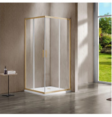 Душевой уголок Vincea Garda VSS-1G9012CLG 120x90 см, профиль золотой матовый, стекло прозрачное