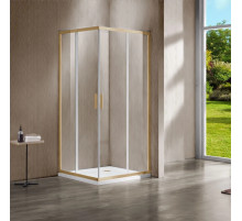 Душевой уголок Vincea Garda VSS-1G1011CLG 110x100 см, профиль золотой матовый, стекло прозрачное