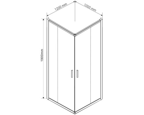 Душевой уголок Vincea Garda VSS-1G1012CLG 120x100 см, профиль золотой матовый, стекло прозрачное