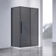 Душевой уголок Vincea Slim-N VSR-4SN8011CGB 110x79 см, профиль черный матовый, стекло тонированное
