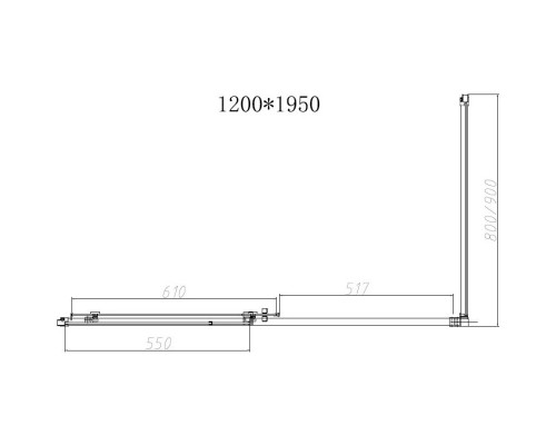 Душевой уголок Vincea Slim-N VSR-4SN8012CGB 120x79 см, профиль черный матовый, стекло тонированное