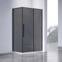 Душевой уголок Vincea Slim-N VSR-4SN8012CGB 120x79 см, профиль черный матовый, стекло тонированное