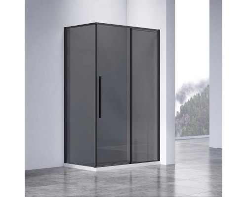 Душевой уголок Vincea Slim-N VSR-4SN8012CGB 120x79 см, профиль черный матовый, стекло тонированное