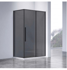 Душевой уголок Vincea Slim-N VSR-4SN8013CGB 130x79 см, профиль черный матовый, стекло тонированное