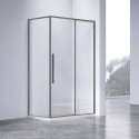 Душевой уголок Vincea Slim-N VSR-4SN8013CLGM 130x79 см, профиль вороненая сталь, стекло прозрачное