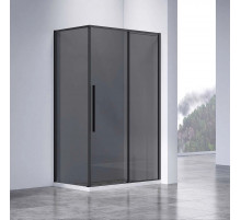 Душевой уголок Vincea Slim-N VSR-4SN8014CGB 140x79 см, профиль черный матовый, стекло тонированное