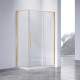 Душевой уголок Vincea Slim-N VSR-4SN8011CLG 110x79 см, профиль золотой матовый, стекло прозрачное